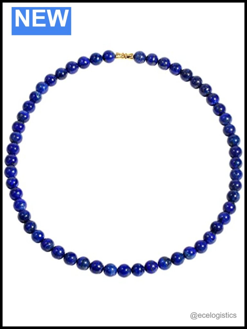 Lapis Lazuli Choker Necklace Healing Crystal Beads 8mm
